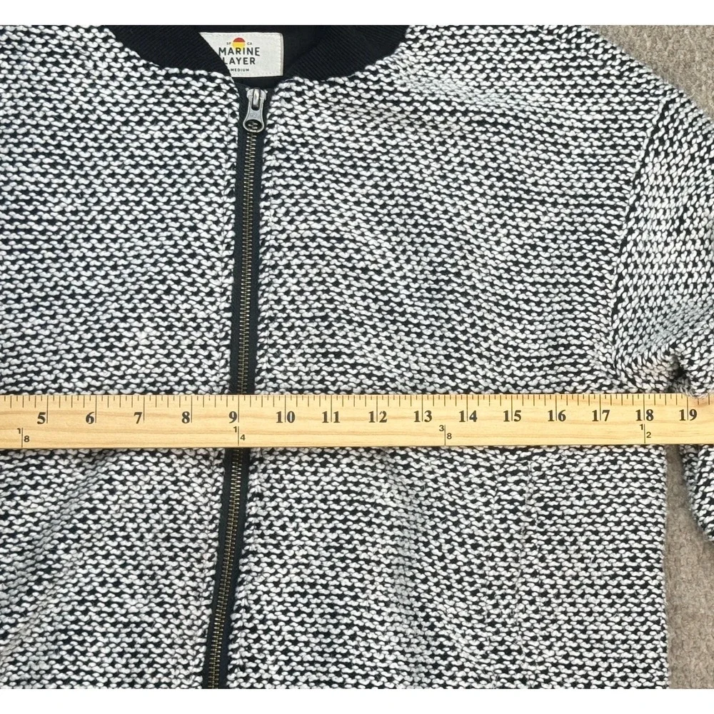 Marine Layer Women's Birdseye‎ Full Zip Bomber Jacket Size Medium
